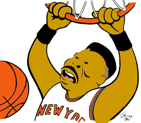 caricture of patrick ewing